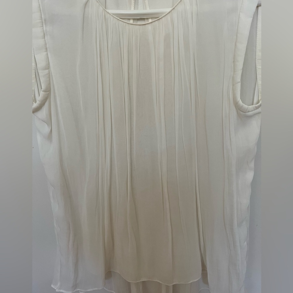 Zara White Pleated Top - Picture 5 of 5